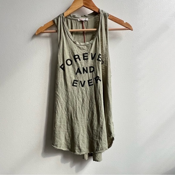 Anthropologie Sundry Womens Green "Forever and ever" Tank Top Size Small - Picture 2 of 5